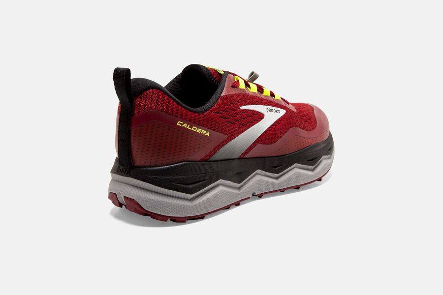 Brooks Caldera 5 Trail Running Shoes - Mens - Red/Silver/Black - BS9836412